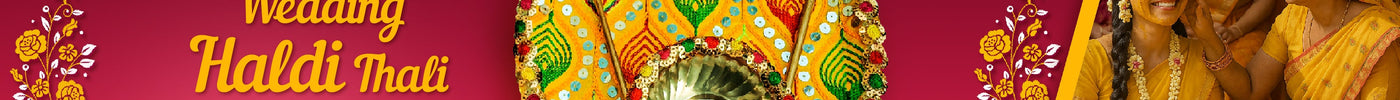 Wedding Haldi Thali Decoration Platter - A Beautifully Decorated Essential for Weddings