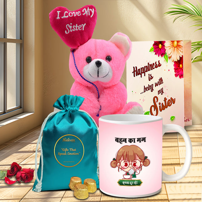 Sweetest Rakhi Surprise for Sister – Rakhi delight pack, Candy gift for sister, Celebration snacks