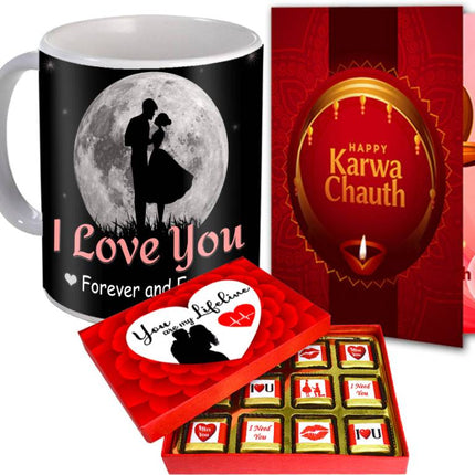 Beautiful Gift for Wife, Girlfriend & Women with Coffee Mug, Chocolate & Card - Ceramic Gift Box  (Multicolor)