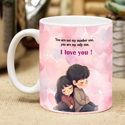 Karwa Chauth Printed Coffee Mug Gift for Wife - Love Coffee Mug for Her, Romantic Printed Mug for Partner on karwa Chauth