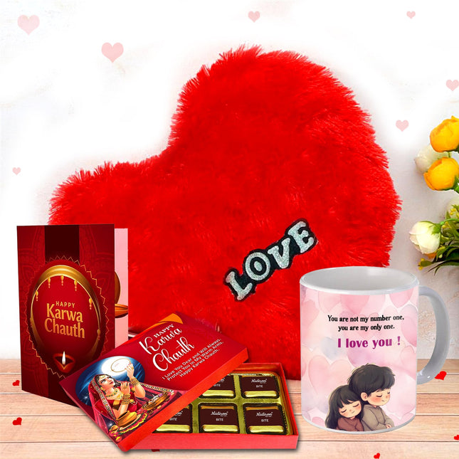 Karwa Chauth Gift for Couple - Romantic Festival Surprise, Karwa Chauth Chocolate Suprise Gift