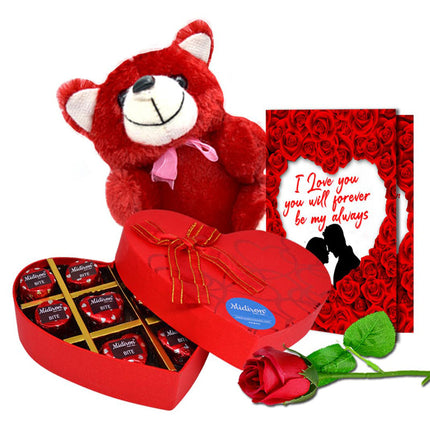 Valentine’s Gift Hamper for Girlfriend, Boyfriend, Rose Day, Chocolate Day, Hug Day Gift - Midiron