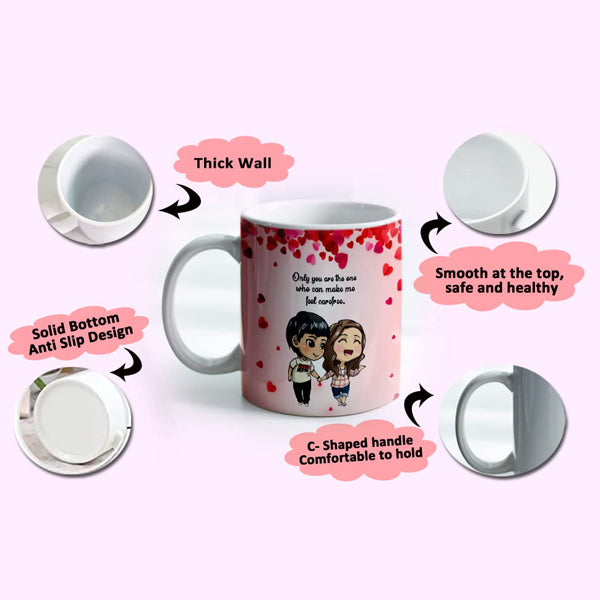 Midiron Romantic Gift for Wife/Husband| Gift for Valentine, Promise Day, Huge Day, Kiss Day |Love Combo |Gift Pack- Artificial Rose, Chocolate Box, Teddy, Greeting Card, 325 ML Mug - Midiron