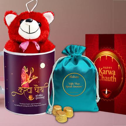 Karwa Chauth Chocolate Combo for Husband and Wife - Sweet Treat Idea, Love Gift for Couple