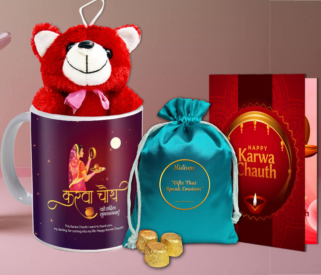 Karwa Chauth Chocolate Combo for Husband and Wife - Sweet Treat Idea, Love Gift for Couple