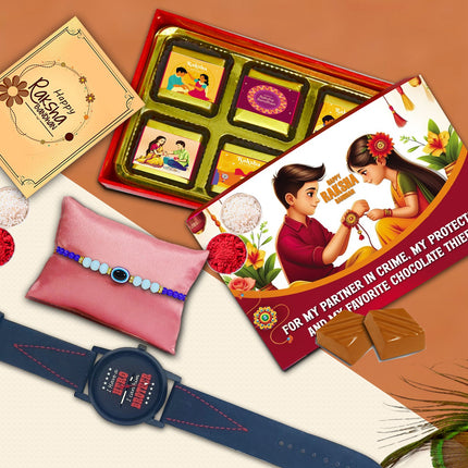 Rakhi With Chocolate For Brother – Raksha Bandhan Gift Brother, Rakhi Set Brother, Rakhi Gift Hamper For Brother