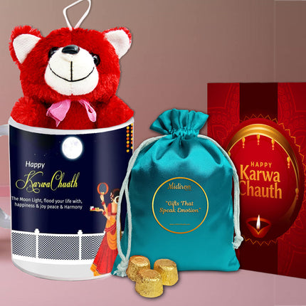 Karwa Chauth Chocolate Combo for Husband and Wife - Sweet Treat Idea, Love Gift for Couple
