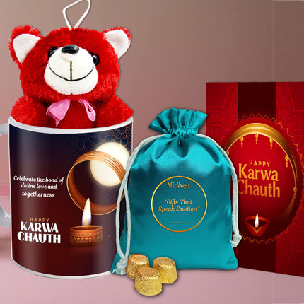 Karwa Chauth Chocolate Combo for Husband and Wife - Sweet Treat Idea, Love Gift for Couple