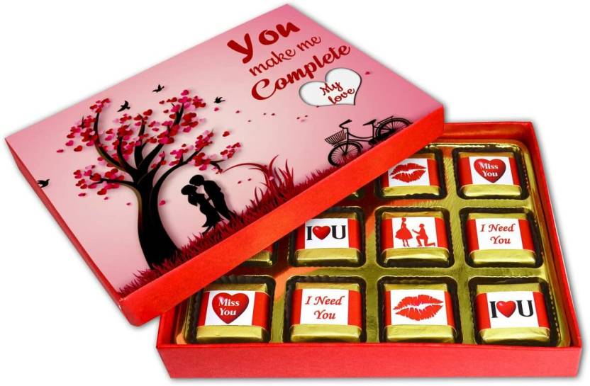 Midiron Love Gift Combo for Valentine's Day & Birthday with Chocolate Box & Love Card Paper Gift Box  (Red)