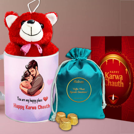 Karwa Chauth Chocolate Combo for Husband and Wife - Sweet Treat Idea, Love Gift for Couple