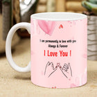 Karwa Chauth Printed Coffee Mug for Married Couple - Cute Love Cup, Romantic Gift for Spouses