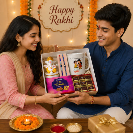 traditional rakhi gifting hamper, raksha bandhan festive gift box, exclusive rakhi gift collection, rakhi special chocolate gift pack, designer rakhi gift collection, rakhi gift pack online india, best chocolate gift for brother, raksha bandhan surprise gift, rakhi festival chocolate box, brother sister rakhi gift set, luxury rakhi chocolate hamper, rakhi gift basket for brother, handmade rakhi gift combo, raksha bandhan celebration hamper, chocolate gift pack for rakhi, traditional rakhi and chocolate