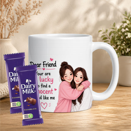 friend cup, best friend mug, bestie mug, coffee mug gift for friend, chocolate gift for friend, friendship chocolate gift, mug and chocolate combo, coffee mug with chocolate, friendship day chocolate combo, friendship day gift box, friendship gift pack, friendship day surprise gift, friendship day present, cute friendship gift, friendship celebration gift, gift for male friend, gift for female friend, gift for bestie, gift for best friend girl, gift for best friend boy, friendship day return gift