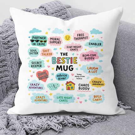 friendship gift cushion, friendship gift pillow, cute friendship cushion, premium friendship pillow, friendship soft cushion, Best Friend Gift, bestie gift, bestie cushion, bestie pillow, BFF gift, gift for bestie, gift for male friend, gift for female friend, school friend gift, college friend gift, office friend gift, colleague gift, roommate gift, friendship appreciation gift, thank you gift for friend,