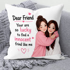friendship gift cushion, friendship gift pillow, cute friendship cushion, premium friendship pillow, friendship soft cushion, Best Friend Gift, bestie gift, bestie cushion, bestie pillow, BFF gift, gift for bestie, gift for male friend, gift for female friend, school friend gift, college friend gift, office friend gift, colleague gift, roommate gift, friendship appreciation gift, thank you gift for friend,