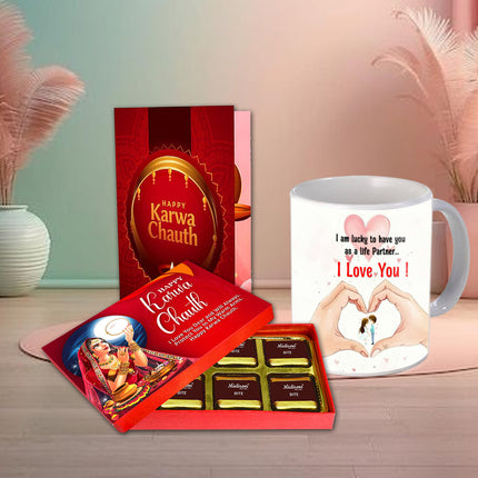 Karwa Chauth Sweets and Chocolates
Karwa Chauth Surprise Gift
Karwa Chauth presents for her
Karwa Chauth Mug and Chocolate
