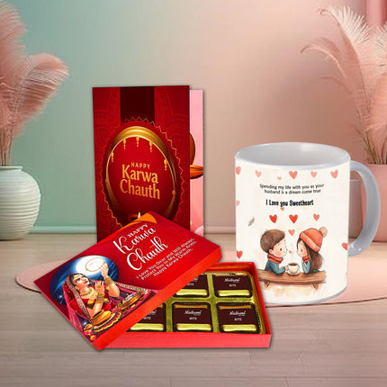 Karwa Chauth Sweets and Chocolates
Karwa Chauth Surprise Gift
Karwa Chauth presents for her
Karwa Chauth Mug and Chocolate