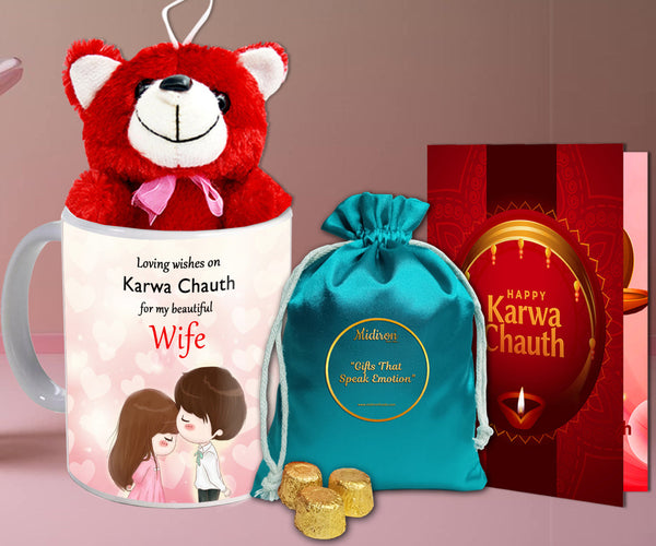 Karwa Chauth Chocolate Love Gift Sweet Surprise for Spouse, Karwa Chauth Romantic Hamper