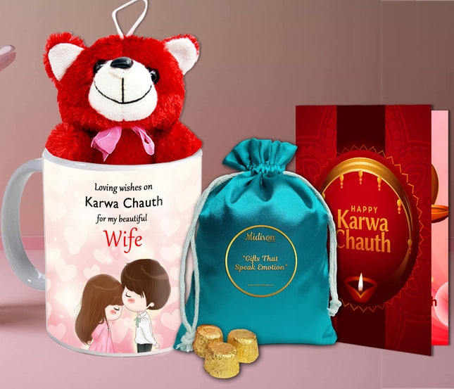 Karwa Chauth Chocolate Love Gift - Sweet Surprise for Spouse, Karwa Chauth Romantic Hamper