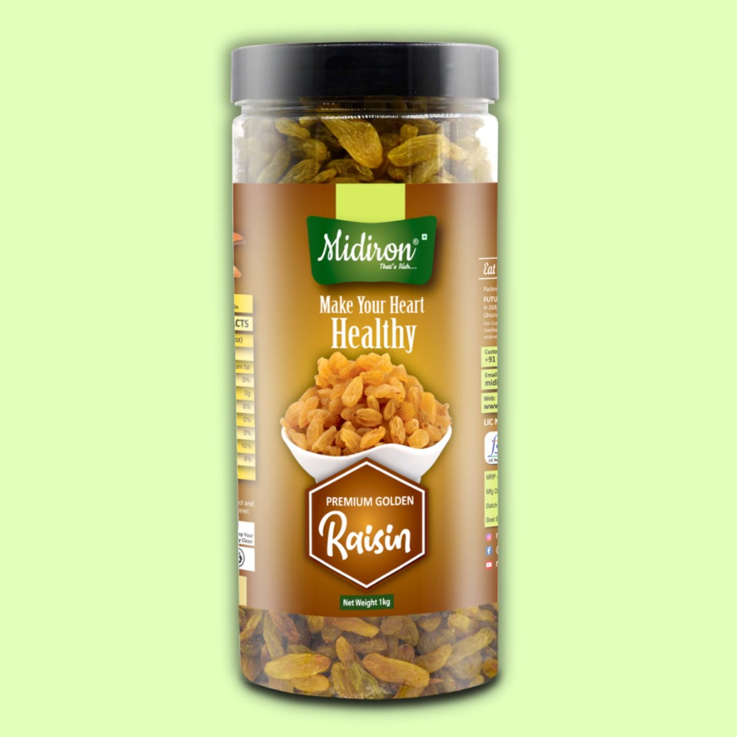 Natural Premium Golden Raisin/kishmish Raisins  (550 g)