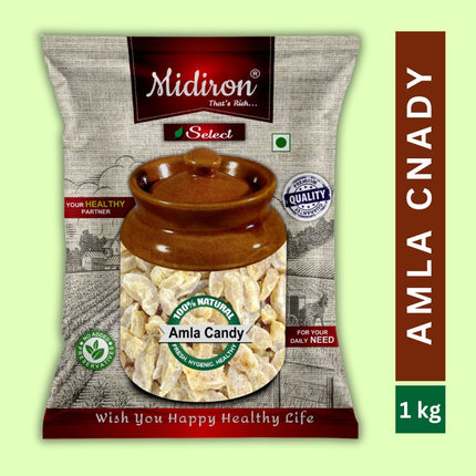 Natural Dehydrated Amla Candy, Healthy & Tasty Pack (1Kg) - Midiron