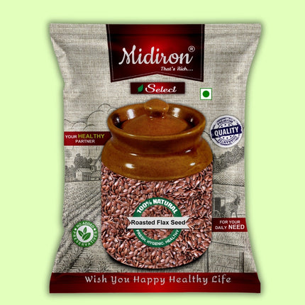 Roasted Flax Seed Brown Flax Seeds 1kg - Midiron