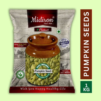 Pumpkin Seeds - Gluten Free Non-GMO Pumpkin Seeds 1Kg Pumpkin Seeds  (1000 g) - Midiron