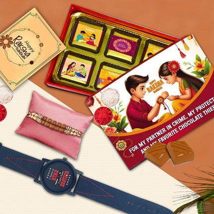 Bhaiya Rakhi Hamper – Festival Combo Pack, Raksha Bandhan Gift, Traditional Surprise