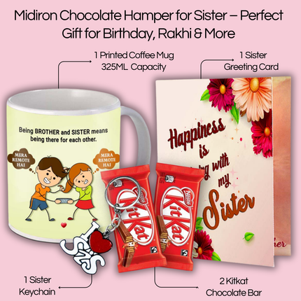 Return Gift for Sister - Raksha Bandhan Combo Gift, Festival Gift Box for Sister, Rakhi Celebration Set