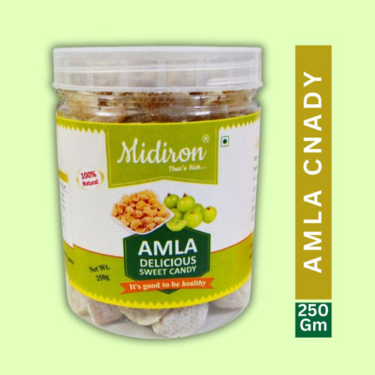 Midiron Organic and Natural Dehydrated Amla Candy (250 gm)