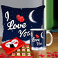 Valentine gift set featuring premium chocolates, a romantic printed mug, and a soft cushion – perfect for expressing love to your partner.