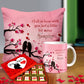 Valentine gift set featuring premium chocolates, a romantic printed mug, and a soft cushion – perfect for expressing love to your partner.