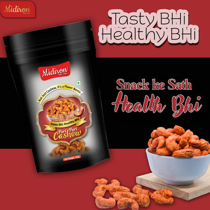 Peri Peri Masala Cashews - Crunchy Roasted Masala Cashews Snack, Spicy Masala Cashews for Anytime Munching and Gifting