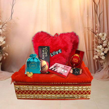 Karwa Chauth Chocolate Present for Wife - Karwa Chauth Gift for Spouse, Karwa Chauth Love Gift Ideas