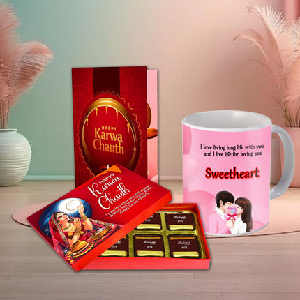 Karwa Chauth Chocolate Gift for Wife - Karwa Chauth Sweet Surprise, Karwa Chauth Love Treat