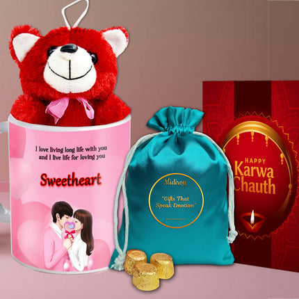 Karwa Chauth Chocolate Love Gift - Sweet Surprise for Spouse, Karwa Chauth Romantic Hamper