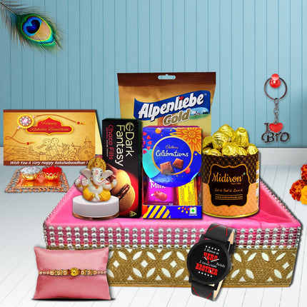 Rakhi Gift Hamper For Bhai - Rakhi With Gift Items, Rakhi Pack For Brother, Raksha Bandhan Gift
