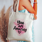 Fashionable Canvas Tote Bag for Women, Everyday Handbag for Office, Shopping & Travel, Waterproof Inner Fabric with 1 Main Zipper & 3 Inside Pockets