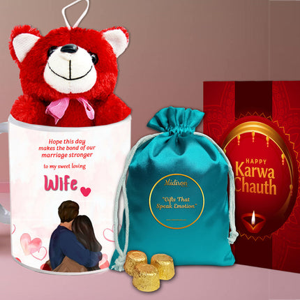 Karwa Chauth Chocolate Love Gift - Sweet Surprise for Spouse, Karwa Chauth Romantic Hamper