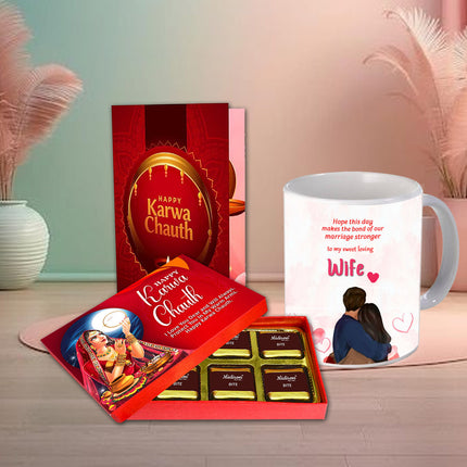 Karwa Chauth Chocolate Gift for Wife - Karwa Chauth Sweet Surprise, Karwa Chauth Love Treat