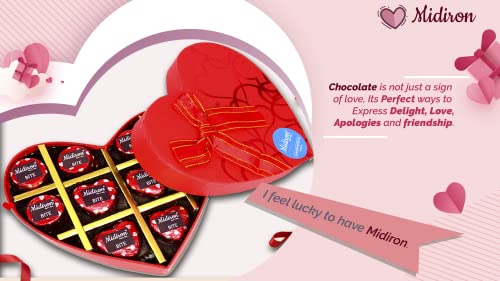 Midiron Romantic Gift| Gifts for Girlfriend/Boyfriend, Husband/Wife, fiancé/Fiancée| Unique Gift For Birthday, Anniversary, Valentine day| Chocolate Box, Mug & Love Card