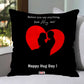 best kiss day printed cushions for your love ones