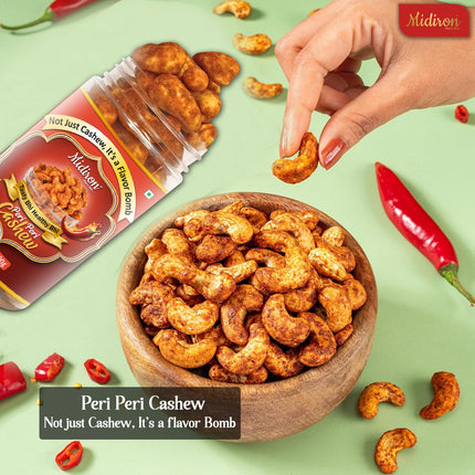 Roasted Cashew with Masala
Protein Rich Cashew Snack
Peri Peri Masala Cashews