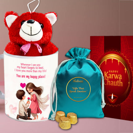 Karwa Chauth Chocolate Love Gift - Sweet Surprise for Spouse, Karwa Chauth Romantic Hamper