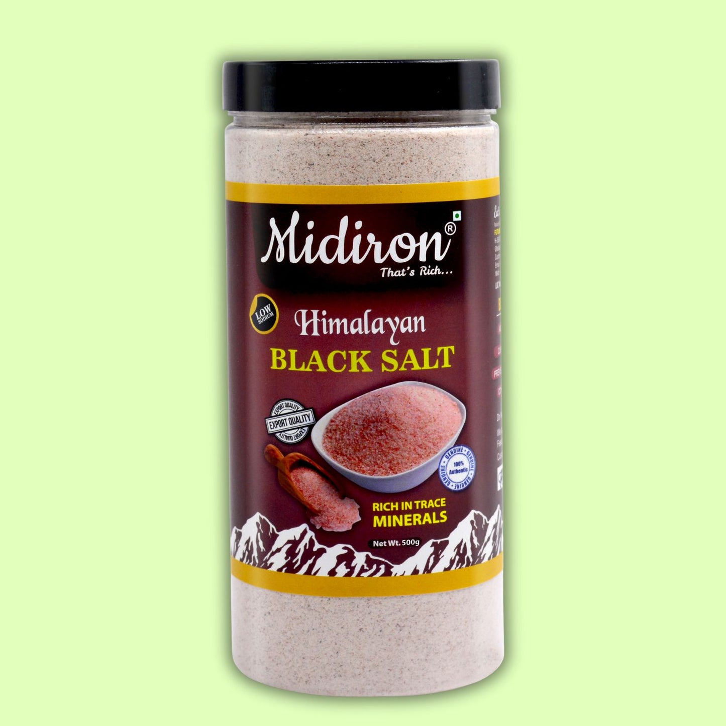 Midiron Himalyan Black Rock Salt 1 kg