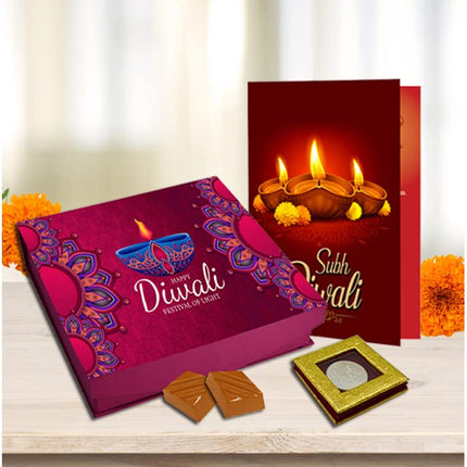 Diwali Chocolate Gift - Handmade Chocolates Combo for Diwali - Festive Diwali Hamper with Handmade Chocolate Box