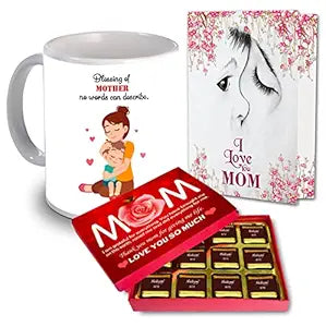 Mother’s Day Gift Set
Mother’s Day Mug
Greeting Card for Mom
Premium Chocolate Gift for Mother