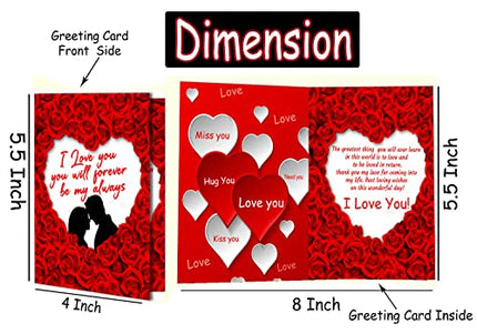 Midiron Romantic Couple Gift|Lovely Gift For Girlfriend/Wife/Lover|Valentine's Week Day Gift|Unique Gift-Handmade Chocolates, Artificial Red Rose, Love Greeting Card & Soft Pink Teddy - Midiron
