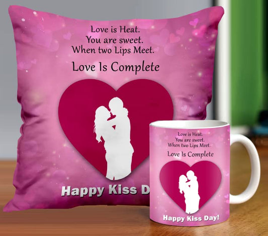 best kiss day gift for your love ones include cushions  & cup