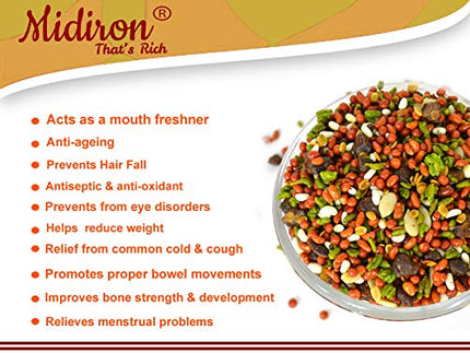 Healthy Mix Colourful Saunf  - Traditional Mukhwas for Digestion, Fresh Breath & After-Meal Enjoyment - Midiron